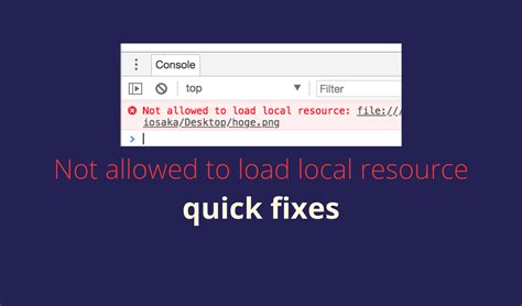 How to fix “Not allowed to load local resource” .